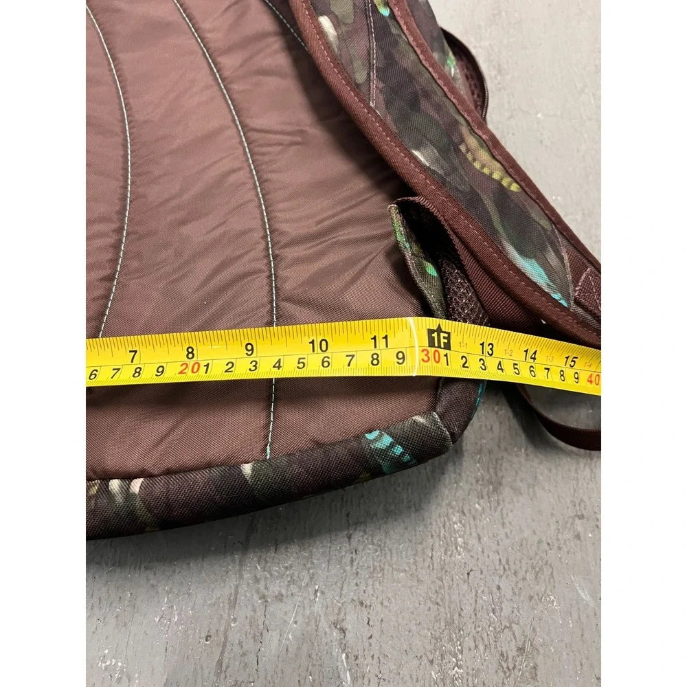 Dakine Garden Backpack Unisex Brown Feather Print Shoulder Strap Laptop‎ Sleeve